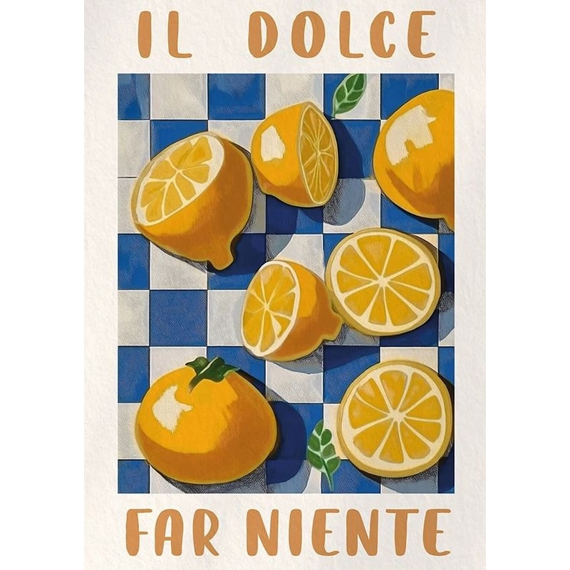 Retro Lemon Canvas Wall Art Botanical Fruit Poster For Kitchen And Living Room 9