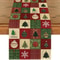 Christmas Plaid Linen Table Runner Snowflake Holiday Dining Table Decor 6