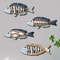 Ocean Fish Wooden Wall Art Set Coastal Marine Wall Hanging Decor 5