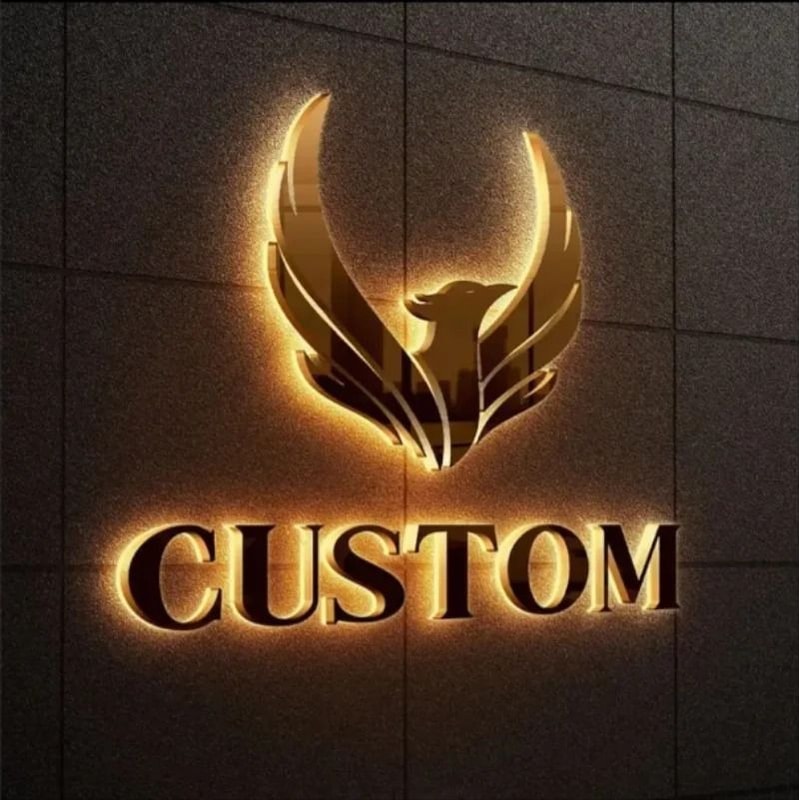 Custom LED Business Sign Backlit Logo 3D Metal Letter Storefront Signage 0