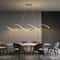 Modern LED Chandelier Linear Dining Room Pendant Light Minimalist Ceiling Lighting 5
