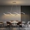 Modern LED Chandelier Linear Dining Room Pendant Light Minimalist Ceiling Lighting 5