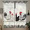 Chicken Print Kitchen Cafe Curtains Farmhouse Light Filtering Rod Pocket Panels 12