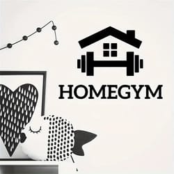 gym wall sticker barbell fitness wall decor removable home gym decal