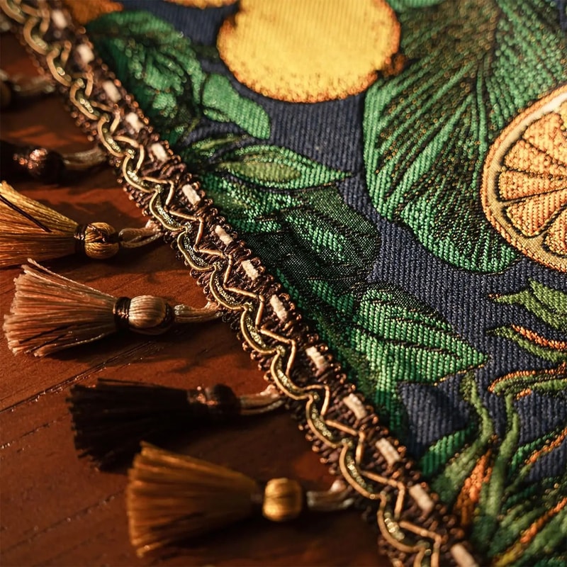 Lemon Table Runner Farmhouse Floral Decorative Kitchen Table Decor 11