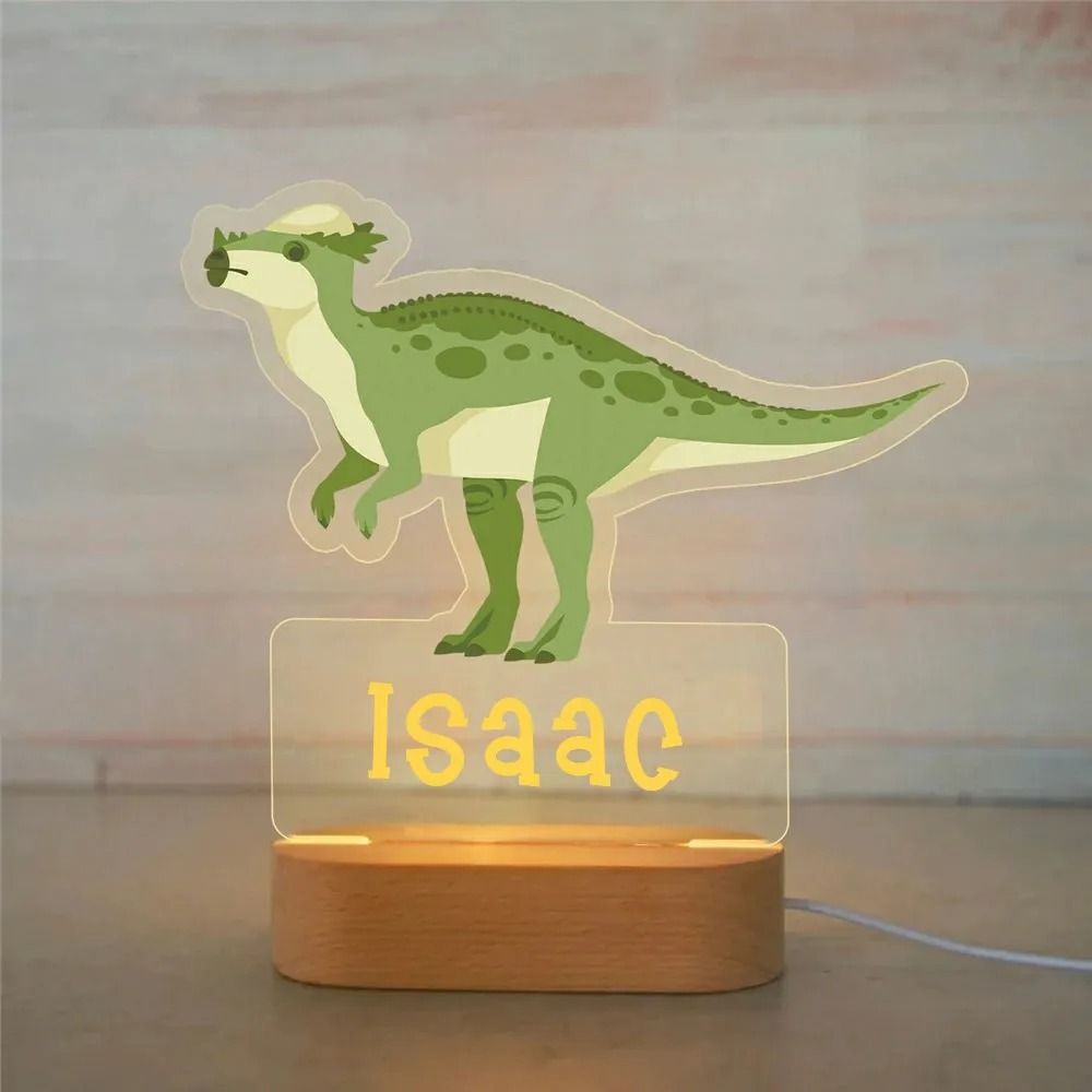 Personalized Name Night Light Custom Acrylic Animal LED Lamp For Kids 0