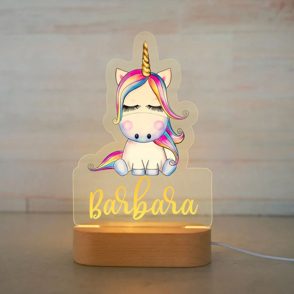 Personalized Name Night Light Custom Acrylic Animal LED Lamp For Kids 7