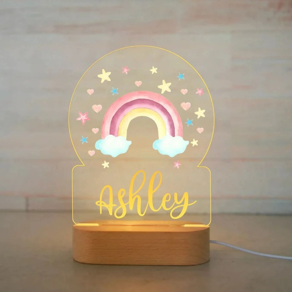Personalized Name Night Light Custom Acrylic Animal LED Lamp For Kids 28
