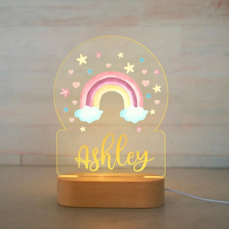 Personalized Name Night Light Custom Acrylic Animal LED Lamp For Kids 28