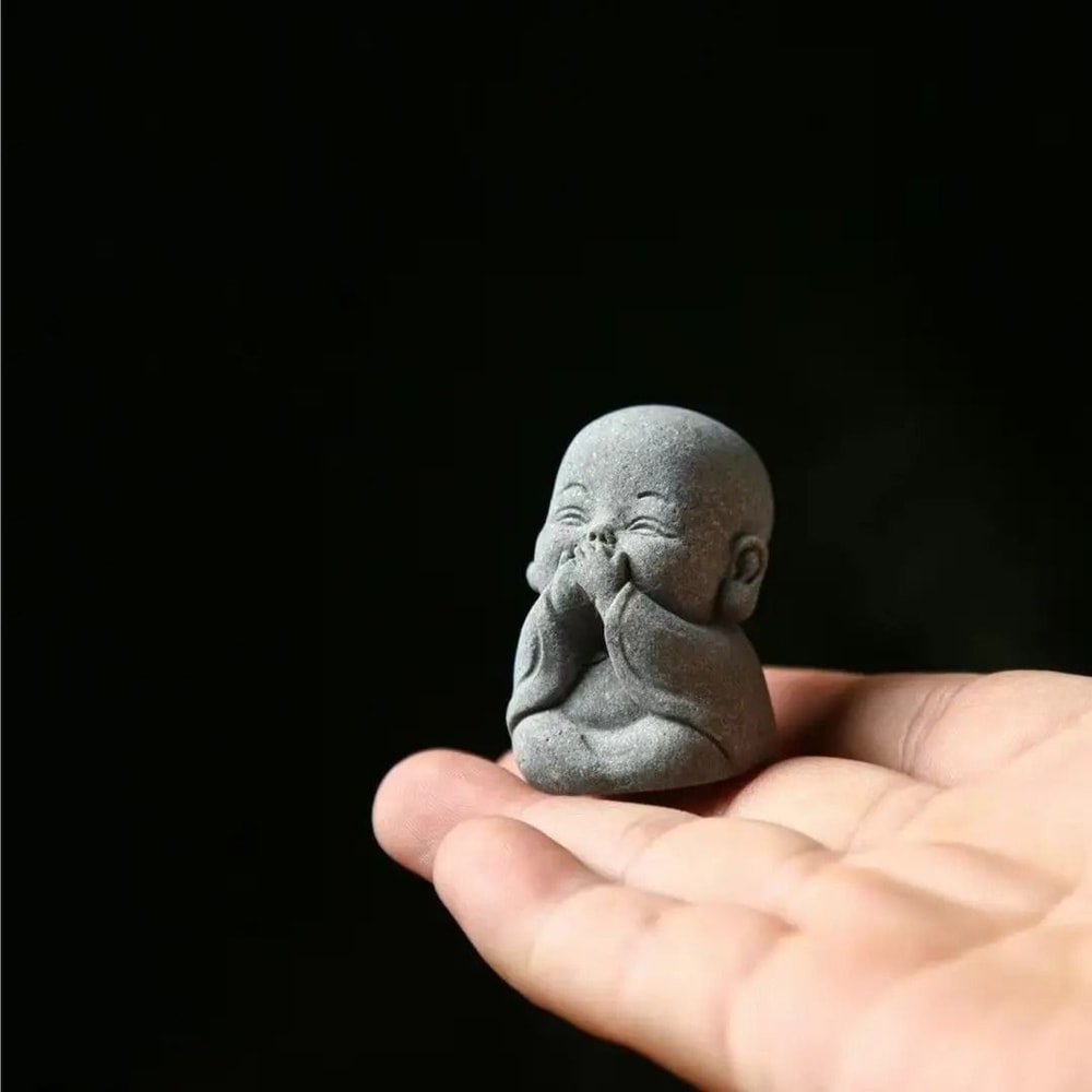 Zen Monk Statue Set Cute Little Monk Figurines Meditation Home Decor 6