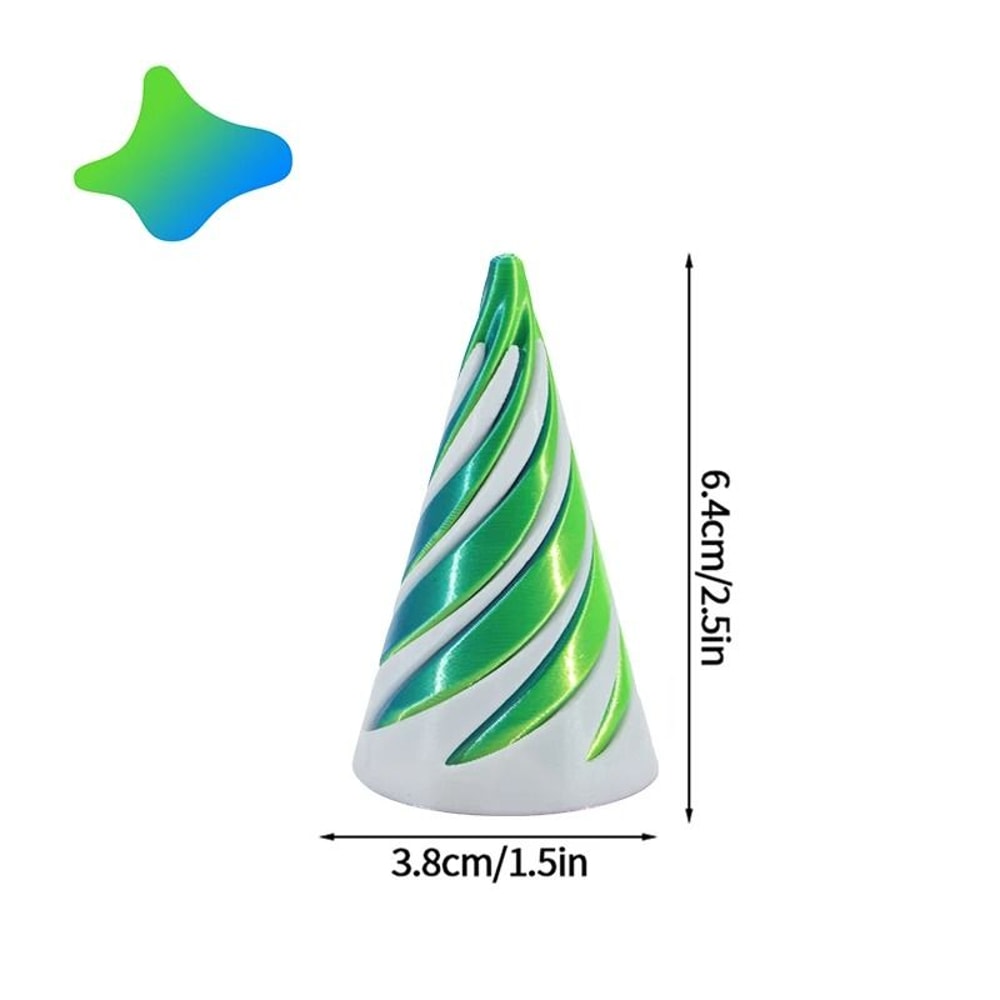 3D Printed Fidget Toy Spiral Cone Impossible Pyramid Anti Stress Desk Toy 26