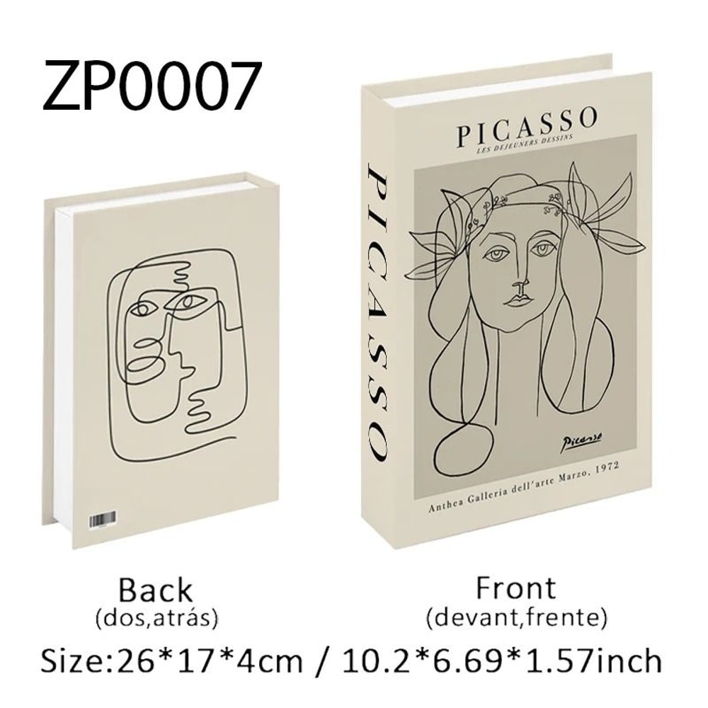 Luxury Fake Book Storage Box Decorative Coffee Table Decor Book With Hidden Storage 26