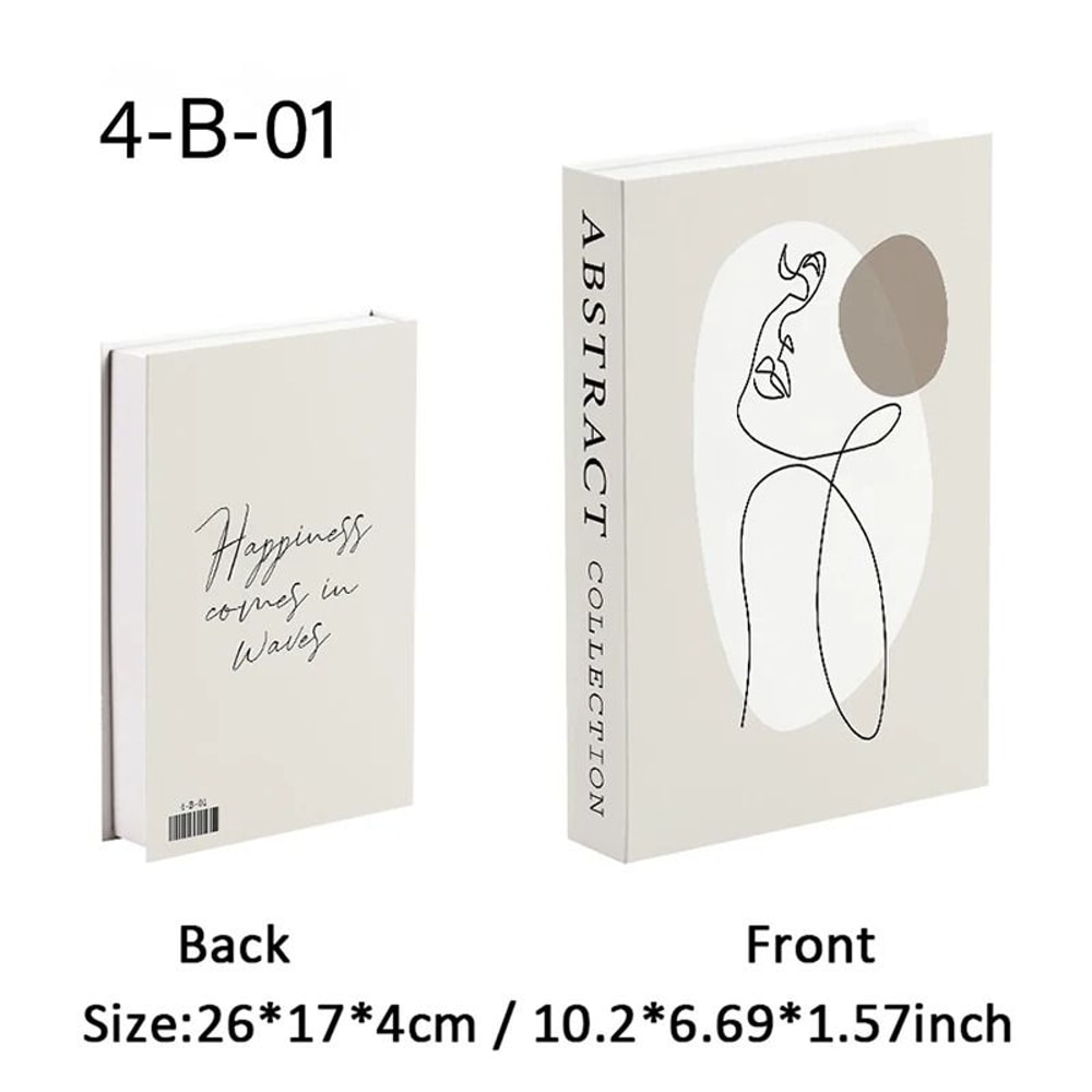 Luxury Fake Book Storage Box Decorative Coffee Table Decor Book With Hidden Storage 19