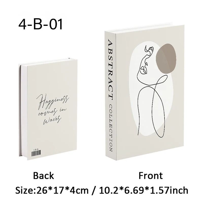 Luxury Fake Book Storage Box Decorative Coffee Table Decor Book With Hidden Storage 19