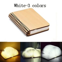 led book light lamp folding wooden rgb night light creative desk lamp