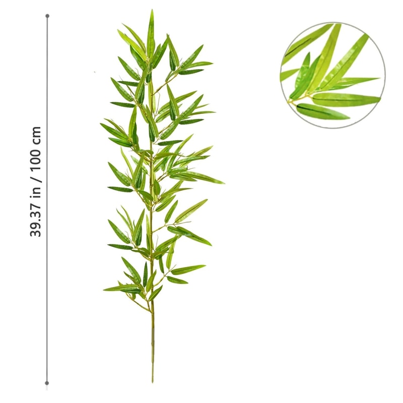 Artificial Bamboo Leaves Tall Fake Bamboo Plant Realistic Indoor Office Greenery Decor 2