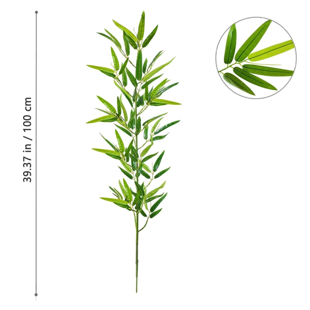 Artificial Bamboo Leaves Tall Fake Bamboo Plant Realistic Indoor Office Greenery Decor 1