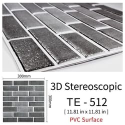 3d brick wall sticker waterproof peel and stick self adhesive wall decor set 15pcs