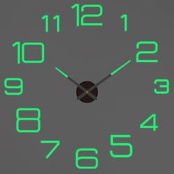 3d diy wall clock luminous frameless modern wall clock decor for living room