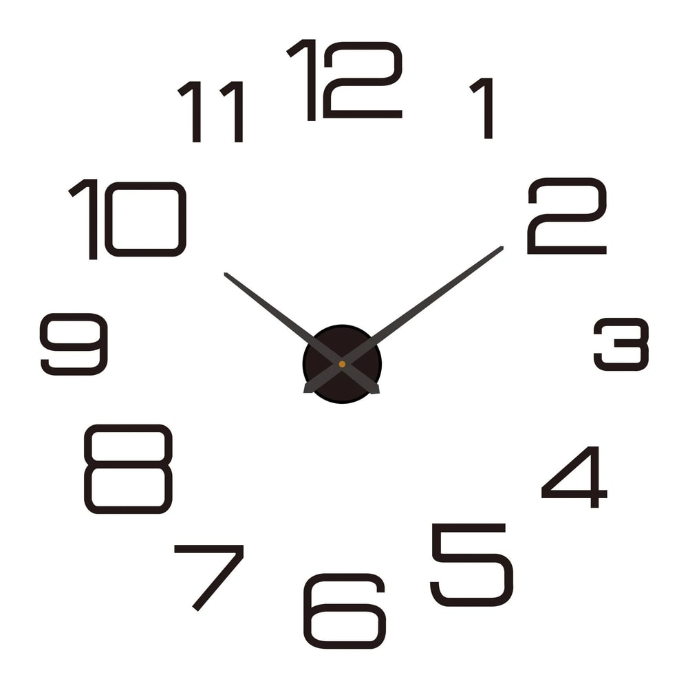 3D DIY Wall Clock Luminous Frameless Modern Wall Clock Decor For Living Room 1