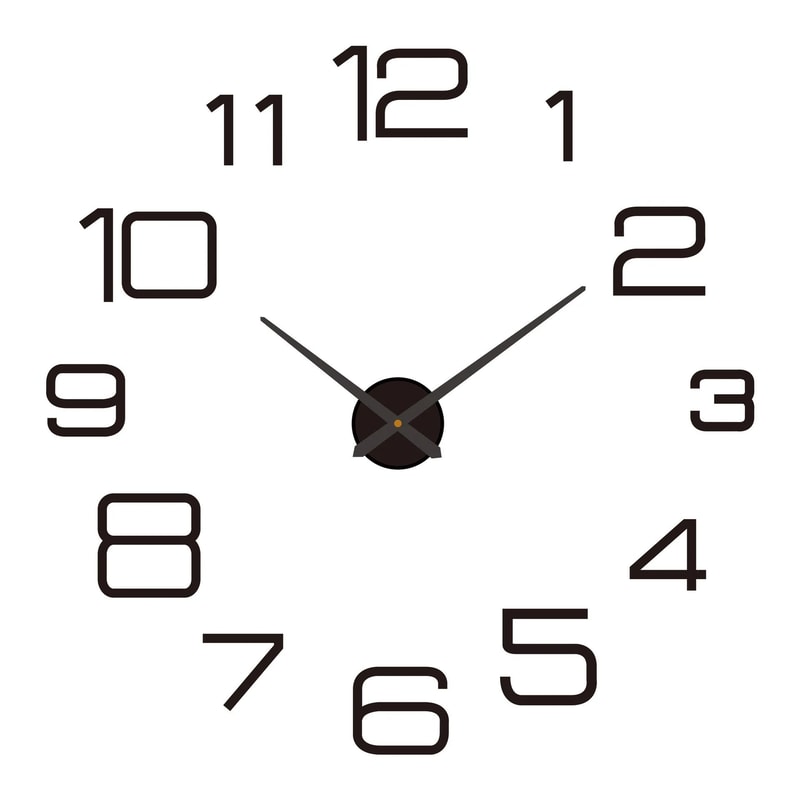 3D DIY Wall Clock Luminous Frameless Modern Wall Clock Decor For Living Room 1