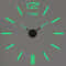 3D DIY Wall Clock Luminous Frameless Modern Wall Clock Decor For Living Room 9