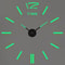 3D DIY Wall Clock Luminous Frameless Modern Wall Clock Decor For Living Room 9