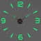 3D DIY Wall Clock Luminous Frameless Modern Wall Clock Decor For Living Room 6
