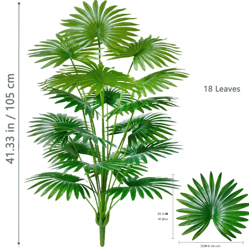 Artificial Palm Tree Large Tropical Plant Decor With Realistic Palm Leaves 10