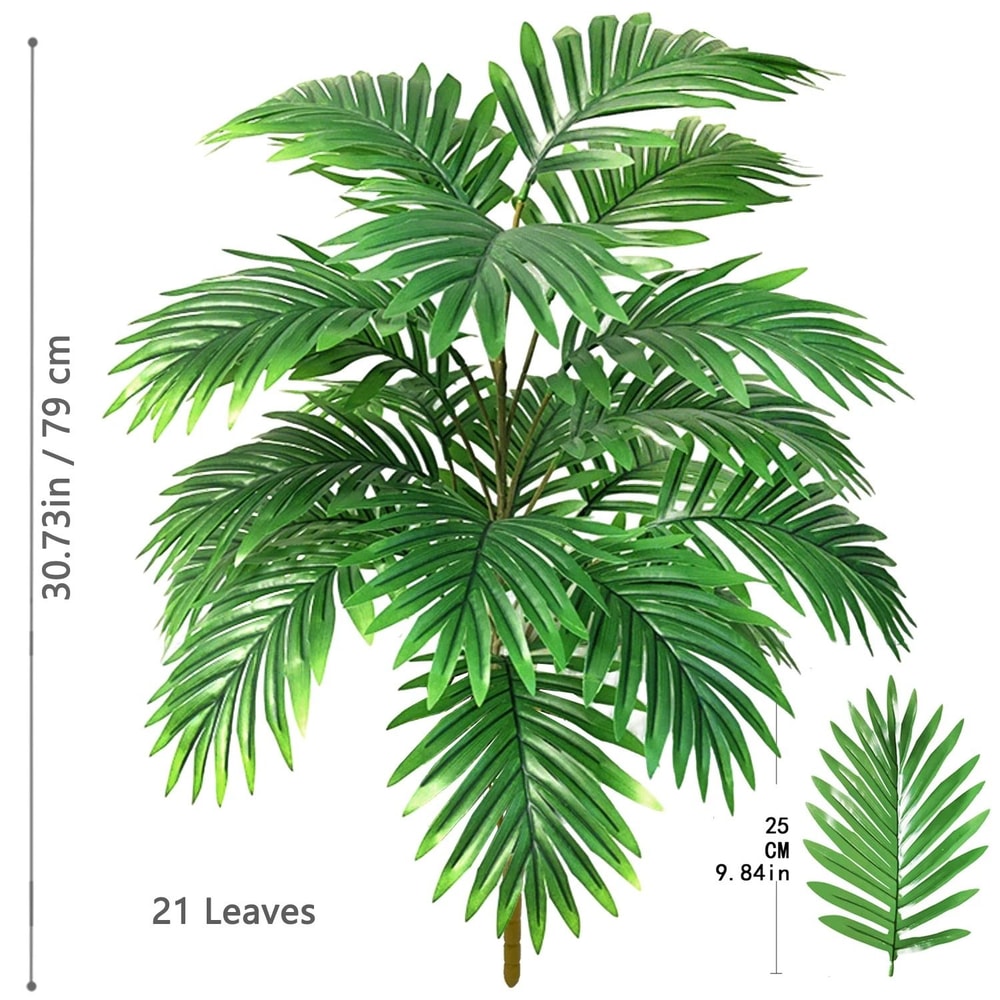 Artificial Palm Tree Large Tropical Plant Decor With Realistic Palm Leaves 21