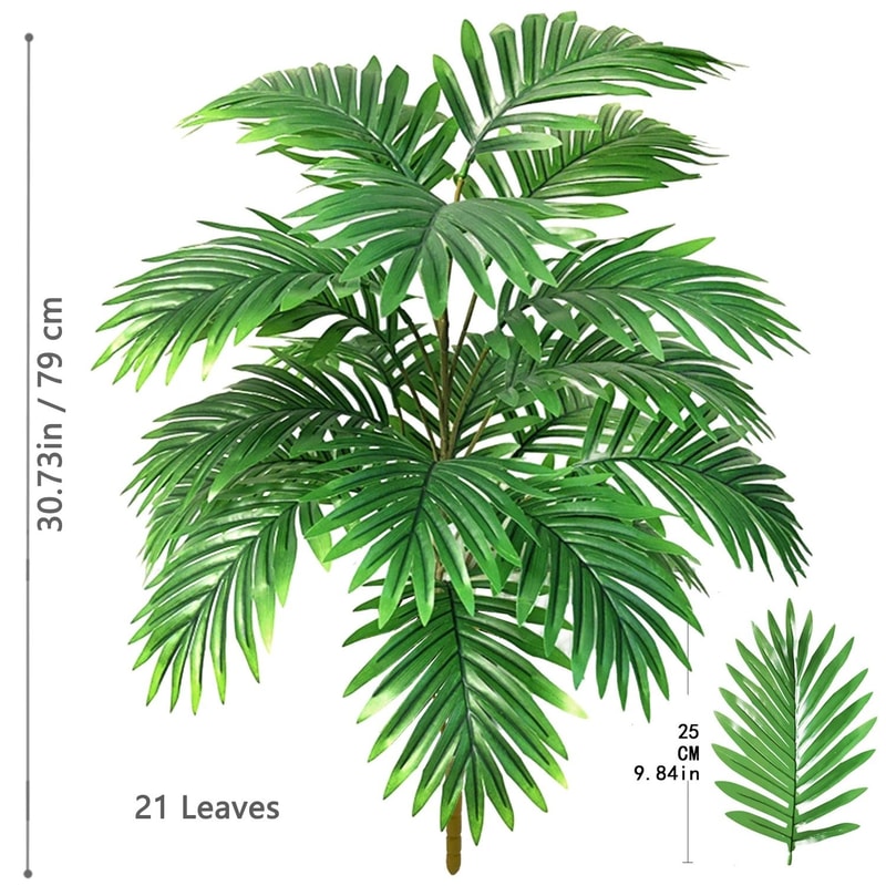 Artificial Palm Tree Large Tropical Plant Decor With Realistic Palm Leaves 21