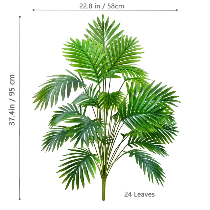 Artificial Palm Tree Large Tropical Plant Decor With Realistic Palm Leaves 25