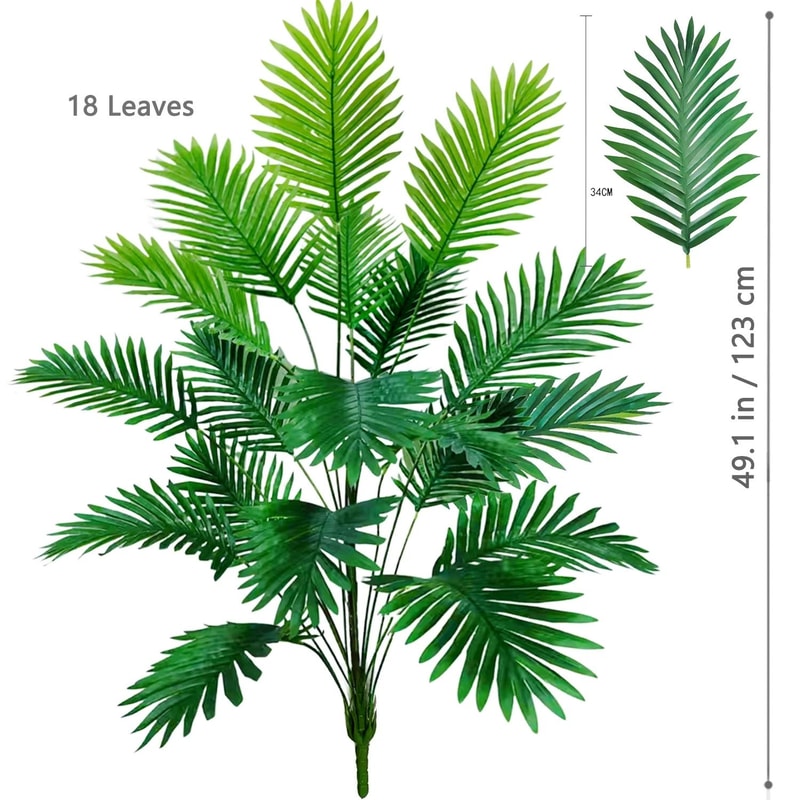 Artificial Palm Tree Large Tropical Plant Decor With Realistic Palm Leaves 18