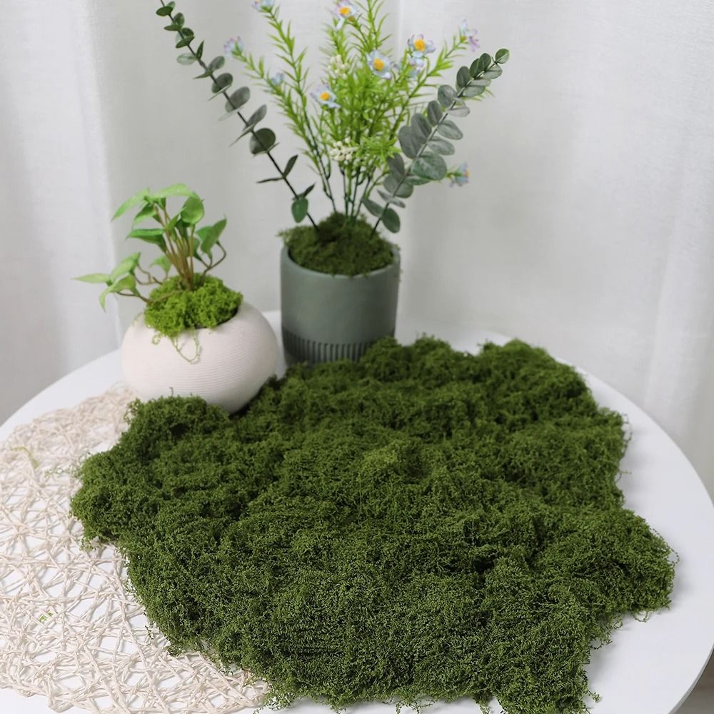 Artificial Moss Decor Faux Preserved Green Moss For DIY Crafts And Home Styling 6