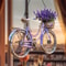 Lavender Bicycle Suncatcher Floral Window Light Catcher Decor 6