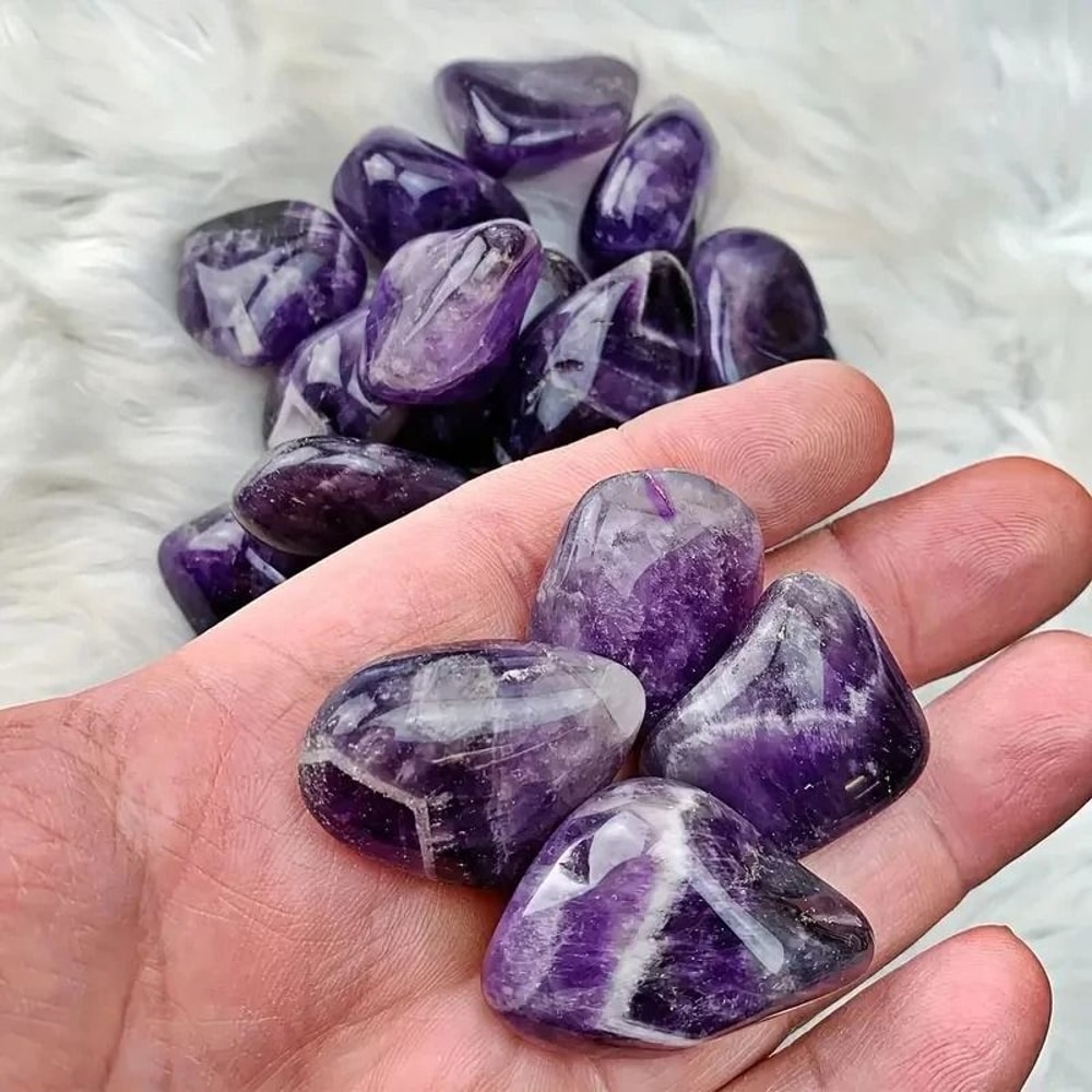 Natural Amethyst Crystals Tumbled Stones For Healing And Home Decor 2