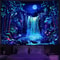 Psychedelic Forest Waterfall Tapestry Cyberpunk Wall Decor For Gaming Room 3