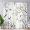 Floral Bird Printed Window Curtains Decorative Drapes For Living Room Bedroom 2
