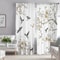 Floral Bird Printed Window Curtains Decorative Drapes For Living Room Bedroom 5