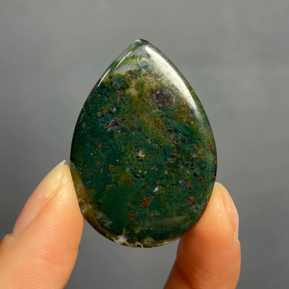 Natural Agate Pendant Healing Crystal Necklace Polished Quartz Stone Decor 10