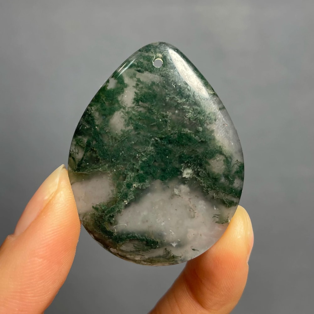 Natural Agate Pendant Healing Crystal Necklace Polished Quartz Stone Decor 5