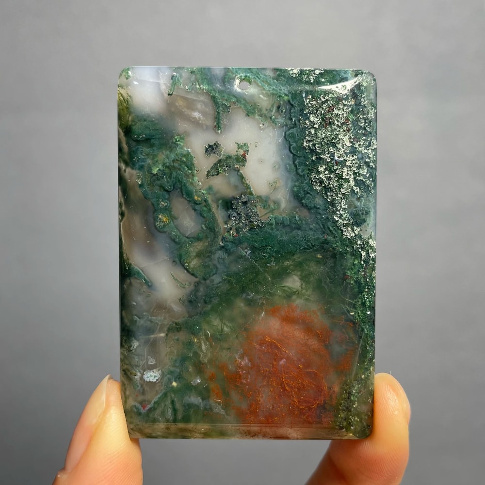 Natural Agate Pendant Healing Crystal Necklace Polished Quartz Stone Decor 26