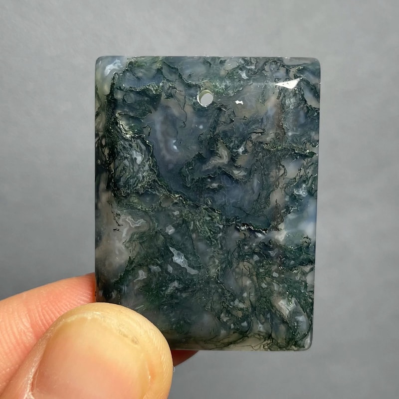 Natural Agate Pendant Healing Crystal Necklace Polished Quartz Stone Decor 28