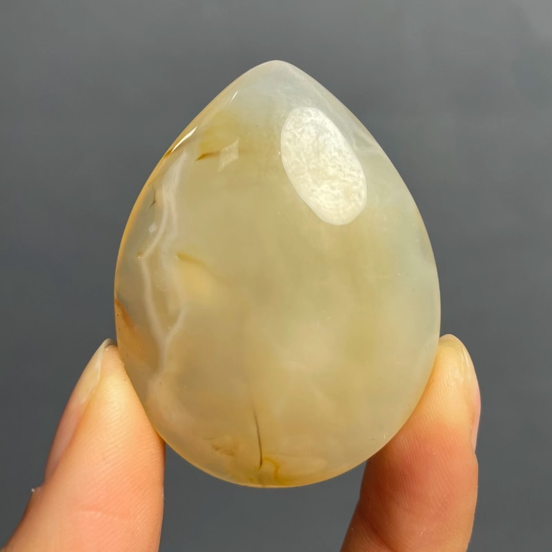 Natural Agate Pendant Healing Crystal Necklace Polished Quartz Stone Decor 29