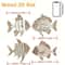 Colorful Tropical Fish Wooden Wall Art Nautical Coastal Decor Set 6