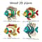 Colorful Tropical Fish Wooden Wall Art Nautical Coastal Decor Set 7