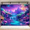 Glow In The Dark Fantasy Forest Tapestry Aesthetic Bedroom Wall Hanging 0