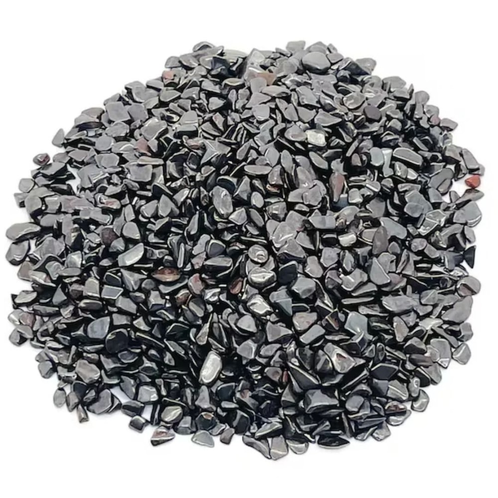 Hematite Crystal Chips Polished Black Stones For Decor And Crafts 0