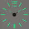 3D Wall Clock DIY Large Luminous Silent Modern Wall Decor 6