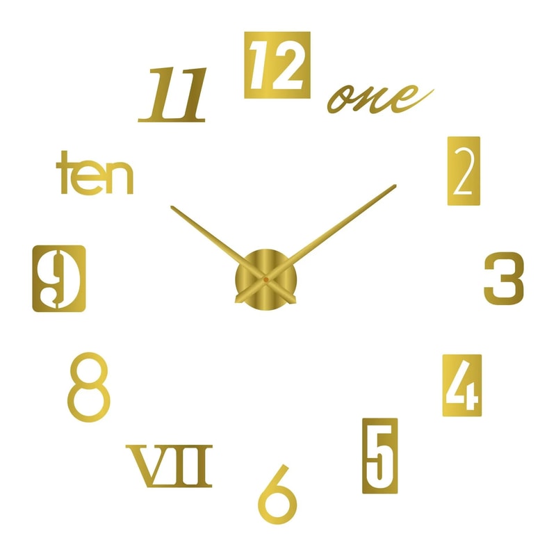 3D Wall Clock DIY Large Luminous Silent Modern Wall Decor 12